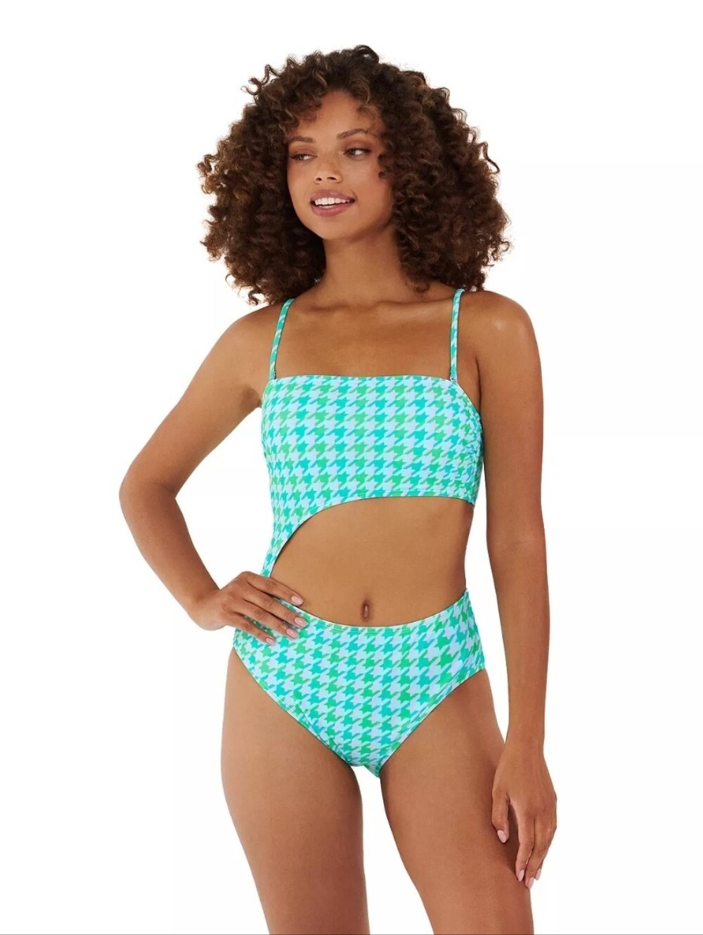 NWT Juniors' Ninety-Nine° Bandeau Cutout Onie Piece Swim Suit SZ XL